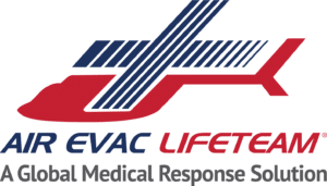 Air Evac Lifeteam Red and Blue Logo