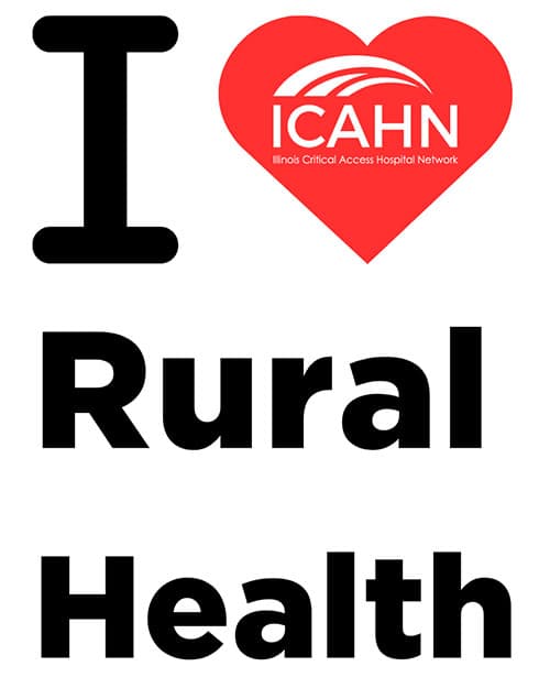 I Love Rural Health graphic with ICAHN logo in the heart