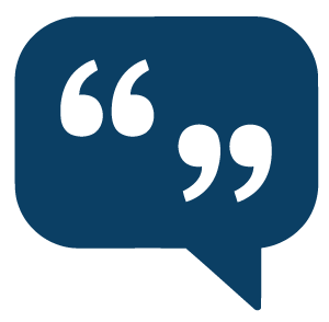 quotes in a speech bubble