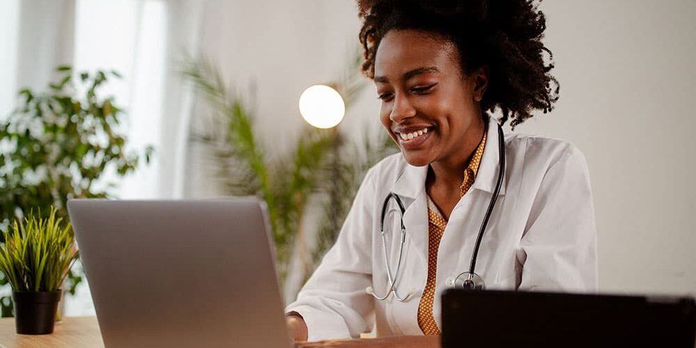 doctor on laptop